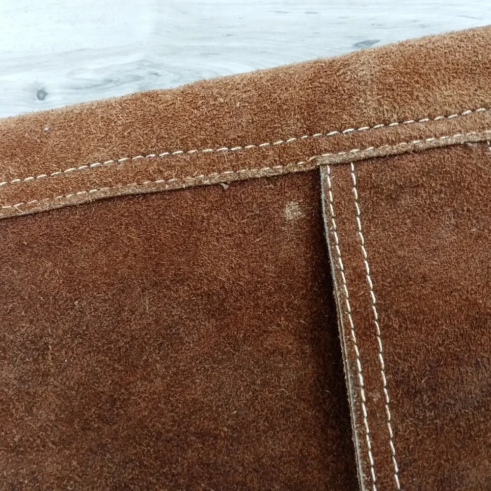 Vest Suede Leather Sherpa lined Men's size 46 Made in Mexico